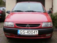 witam wszystkich sprzedam citroena Saxo
rok prod:1999
silnik   Diesel 1.5d
przebieg 270tys km
WYPOSAŻENIE:
WSPOMAGANIE KIEROWNICY
ELEKTRYCZNE SZYBY
komplet drugi felg stalowych z oponami zimowymmi
SZYBERDACH
PODGRZEWANA TYLNIA SZYBA
RADIO CD
2 poduszki