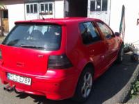 Sprzedam Volkswagena Golfa IV GTI, rok prod. 1997, silnik 1.8T 150 KM, przebieg 200 000 km. Wyposażenie: fotele sportowe RECARO, alufelgi, el. szyberdach, el. lusterka i szyby, ABS, kontrola trakcji, czujniki parkowania tył, centralny zamek, fabryczne