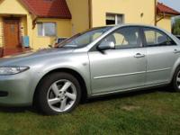 Witam, mam do sprzedania Mazdę6 sedan. Wyprodukowana w końcówce listopada 2002r. Jestem pierwszym właścicielem w kraju od stycznia 2008r. Auto kupiłem z przebiegiem 106tys km. Użytkowane głównie w mieście a raz do roku towarzyszyło mi i rodzinie w