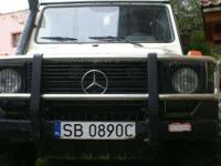 Mercedes G, 2,3 benzyna na wtrysku, stan techniczny bardzo dobry, wszystkie podzespoły w znakomitej kondycji, kilka typowych dla G klasy miejsc z ogniskami rdzy - nic strasznego, silnik suchy i w super stanie, skrzynia, mosty, reduktor również, oryginalne