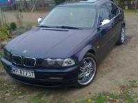 Bmw e46 dofinansowane 2.0 ben+gaz inst sekw.Prince silnik szesciocylindrowy ABS ASC AIRBAG KLIMA elektr.szyby lusterka biksenon pakiet chrom listwy lusterka tlumik remus przyciemniane szyby roleta tylniej szyby mieszki skorzane biale podlokietniki