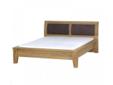 Dębowe łóżko 160x200 - ŁADNE I SOLIDNE tapicerowane zagłówki Nowy produkt