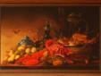 Frans Ryckhals Fruit and Lobster on a Table Owoce i homar na stole