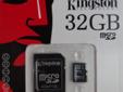 Karta Pamięci micro SDHC SD KINGSTON,32 GB+Adapter Gratis Nowy produkt