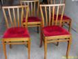Krzesła drewniane w stylu Art Deco, vintage - piękne (4szt)