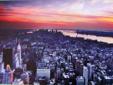 Obraz plakat zachód słońca Nowy Jork