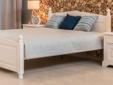 SOSNOWE drewniane łóżko białe 140x200 - Wales