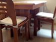 Stół kuchenny drewniany z krzesłami i kredens drewniany - 600 zł