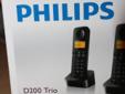 telefon stacjonarny Philips D200 Trio / trzy słuchawki / Nowy produkt