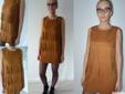 Zamszowa sukienka z frędzlami w stylu BOHO kolor CAMEL Nowy produkt
