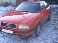 Audi 80 2.0 benzyna, gaz. Czerwony, ABS, klimatyzacja, WK, poduszka powietrzna, alufelgi, alarm, centralny zamek. Stan BDB, zadbany.