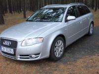 Mam do sprzedania Audi A 4 ,2007 ROK,SERWISOWANY,BEZWYPADKOWY,SPROWADZONY W LUTYM 2011 Z Niemiec,2 kluczyki,wszystkie książki,potwierdzone serwisy w Audi,bogate wyposażenie,ksenony,navi,podgrzewane fotele,parktronic,dvd,wzmacniacz i subwoofer