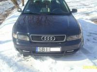 Sprzedam Audi A4. Po wymianie rozrządu, olejów, filtrów, klocków i szczęk oraz turbinie. Stan bardzo dobry. Auto posiada na przednich lampach tzw. brewki, światła do jazdy dziennej LED, dobre audio, środek czysty i zadbany. Auto posiada alarm i domykane