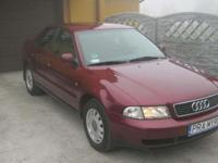 Witam mam do sprzedania samochód osobowy- używany marki                        AUDI A4 o pojemności silnika   1,6 BENZYNA 74KW,
*** ROK PRODUKCJI 1998
I REJESTRACJA 05 MARZEC 1998   zzagranicą,
*** PRZEBIEG   185 000 KM,
Wyposażenie :
*** CLIMATRONIC,
***