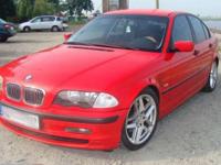 Przedmiotem aukcji jest ładne BMW E46 TD koloru czerwonego sprowadzone z Niemiec.
Rok produkcji 2000. Zarejstrowana, pierwszy użytkownik w Polsce to kobieta.
Obniżone efektowne zawieszenie, unikatowe felgi aluminiowe   rozmiar 17 - użytkowane drugi rok