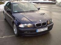 sprzedam bmw e46 2.0 Diesel 136km Abs,Wspomaganie kierownicy,centralny zamek, poduszki powietrzne,el szyby, alufelgi,el lusterka,kontrola trakcji,hak, radio CD,klimatyzacja,tempomat