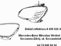 Dekiel reflektora zamontowany w wielu pojazdach marki Mercedes Benz (B-klasa, C-klasa, E-klasa)
Wszystkie części oferowane przez punkt handlowy firmy Mirosław Wróbel Sp. z o.o. są częściami nowymi i posiadają pełną gwarancję producenta.
Przed zamówieniem