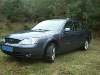 Mam do sprzedania bardzo ładnego FORDA MONDEO GHIA 2.0 TDCI z roku 2002 silnikiem diesla o pojemności 1998 cm3 / 130 konnym / z manualną skrzynią biegów. Auto w ciągłej eksploatacji , ma przejechane 186 000 km /bez żadnych kombinacji/. Auto do jazdy,