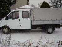 FORD TRANSIT 1995r. 2.5 DIESEL DOKA, wspomaganie kierownicy, radio auto w kraju od 2002r