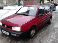 VOLKSWAGEN GOLF 3 rok prod.1994 poj.silnika 1,9 DIESEL, WSPOMAGANIE IMMOBILISER CENTRALNY ZAMEK , WAŻNY PRZEGLĄD I OC .