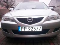 Mazda 6 *Webasto*Klimatrinic* Sedan*
srebrny metalik, przebieg 190000km, manualna skrzynia biegów, przegląd do VI 2013, ubezpieczenie do III 2013, garażowany, ABS, EDS, immobiliser, elektryczne podgrzewane lusterka i elektryczne szyby, kierownica