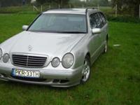 Sprzedam samochód Mercedes Benz E-Klasa W210 2,7 CDI, rok produkcji 2001, pierwsza rejestracja 2002. Przebieg 320 000 km. Opis: 5-osobowy, 5-drzwiowy, czujniki parkowania przód i tył, skórzana tapicerka, klimatronik, webasto nawigacja, zmieniarka CD,