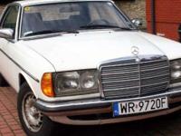 Witam .
Mam do sprzedania Mercedesa W 123 Coupe .
Auto było do 2005r   u jednego właściciela w Niemczech od początku!
ma oryginalny przebieg i książkę serwisową , co w autach z tych lat jest ewenementem.
Samochód od nowości serwisowany w fabrycznym