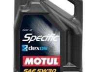 Motul Specific Dexos2 - 5W30 5l
Dostępny również w butelkach po 1L
W pełni syntetyczny olej specjalnie opracowany w technologii Mid SAPS do silników samochodów grupy GM (Opel, Saab) , spełniających normy emisji spalin EURO IV i EURO V, wyposażonych w