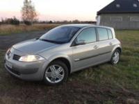 Witam. Na sprzedaż mam samochód marki Renault Megane II z 2002 roku o silniku 1, 6 16V Samochód doinwestowany nie wymaga wkładu finansowego. Świeżo opłacone OC oraz zrobiony przegląd. Wcześniej wymienione zostało koło zmiennych faz rozrządu, sprzęgło i