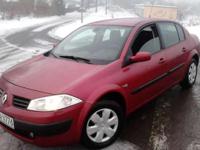 RENAULT MEGANE SEDAN rok prod.2005 poj.silnika 1,4 16v , FAKTURA ZAKUPU Z SALONU , JEDEN WŁAŚCICIEL OD NOWOŚCI , AUTO GARAŻOWANE BEZWYPADKOWE , W AUCIE NIGDY NIE BYŁO PALONE , ORYGINALNY PRZEBIEG 88tyś. , KLIMATYZACJA WSPOMAGANIE CENTRALNY ZAMEK Z PILOTA