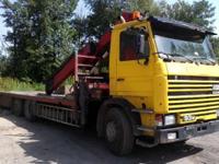 Scania 93M
Rok produkcji 1991
Pojemność silnika 8500
Moc 207D
Dopuszczalna masa całkowita 25500
Dopuszczalna ładowność 11060
Długość skrzyni ładunkowej 8m
Hds Palfinger 280 udzwig 10t