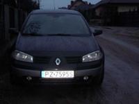 Sprzedam Renault Megane II 2003 rok 1,5 DCI. Wyposażenie czarny metalic perła, 6 x Airbag, klimatyzacja automatyczna, dodatkowy komplet kół z oponami letnimi (aluminiowe felgi 17", komputer, ABS,wspomaganie kierownicy ,czujnik deszczu,halogeny