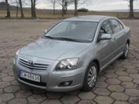 Witam. Sprzedam Toyote Avensis 2.2 D4D 150KM SOL 2007r. Przebieg 117000 km. Auto wyposażone jest w klim. centr zamek, komputer, ESP, tempomat, ele szyby,auto alarm, alufelgi, ele lusterka, wsp kierownicy, poduszki powietrzne#8, podgrzewane fotele, ABS,