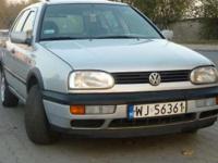 VW Golf III 1,9TDI, 90KM, 5-drzwiowy, przebieg 251tyś kilometrów, bez grama rdzy!!!!,   alufelgi, dodatkowo komplet ładnych kół zimowych, 2 x Airbag, regulowana kierownica, regulowany fotel kierowcy, elektryczny szyberdach. Samochód do oglądnięcia w